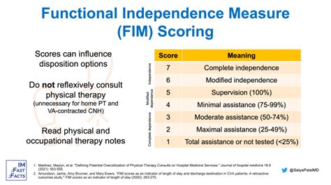 fim scores cheat sheet.
